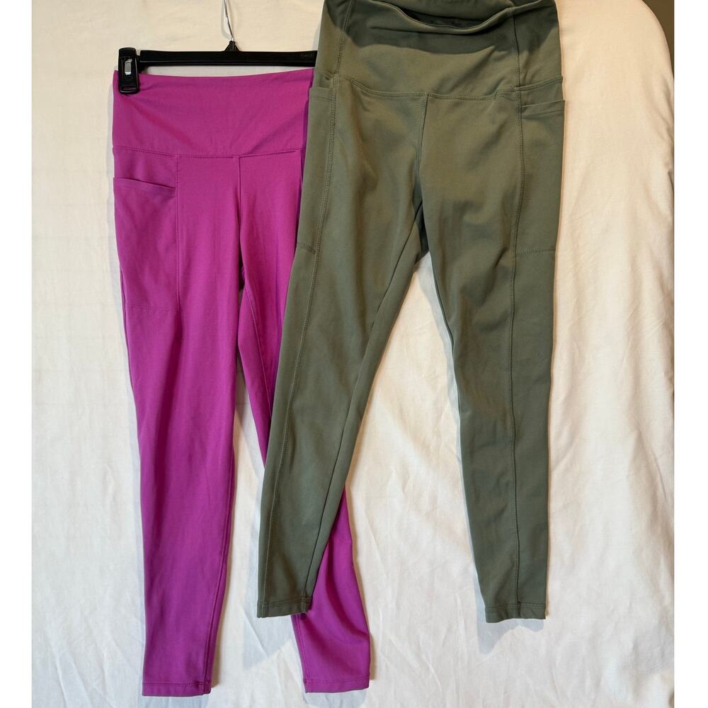 Women's Danskin Leggings Bundle Small pink , green soft workout pockets, active